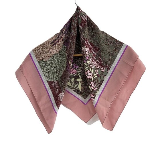 Auth DIOR/ChristianDior - Light Pink Bordeaux Multi Scarf - Picture 1 of 5
